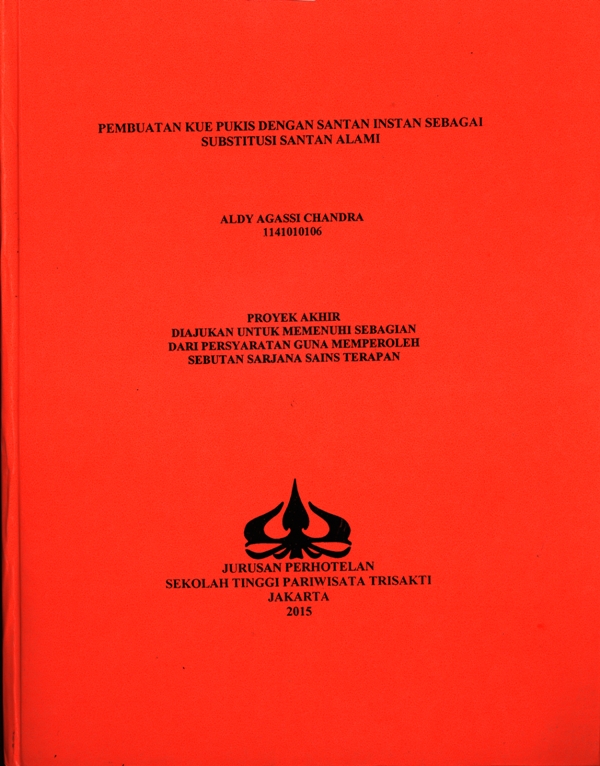 PEMBUATAN KUE PUKIS DENGAN SANTAN INSTAN SEBAGAI SUBSTITUSI SANTAN ALAMI