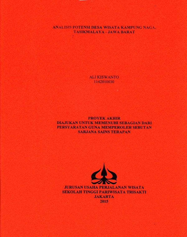 ANALISIS POTENSI DESA WISATA KAMPUNGNAGA, TASIKMALAYA - JAWA BARAT