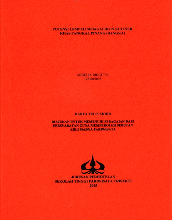 POTENSI LEMPAH SEBAGAI IKON KULINERKHAS PANGKAL PINANG (BANGKA)