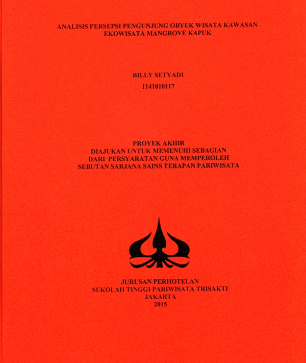 ANALISIS PERSEPSI PENGUNJUNG OBYEK WISATA KAWASAN EKOWISATA KAPUK