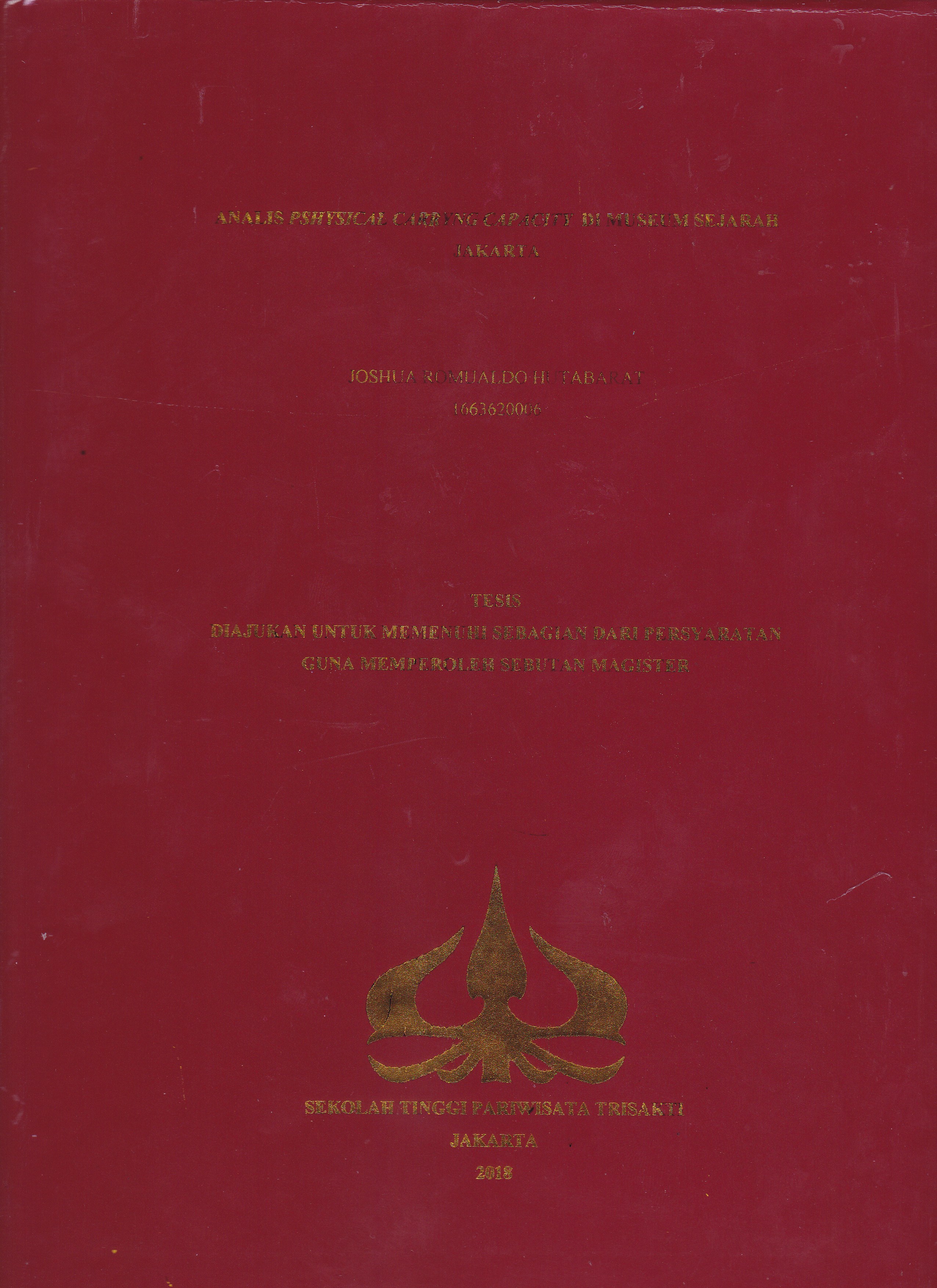ANALIS PHYSICAL CARRYING CAPACITY DI MUSEUM SEJARAH JAKARTA