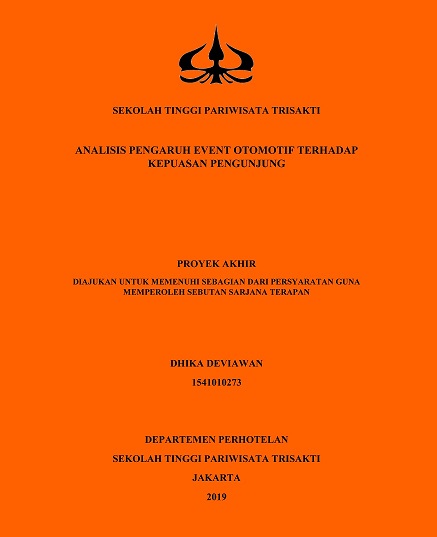 ANALISIS PENGARUH EVENT OTOMOTIF TERHADAP KEPUASAN PENGUNJUNG