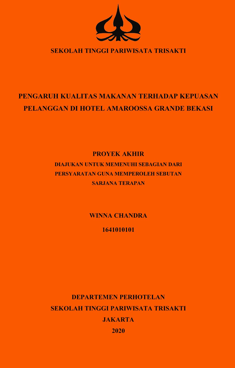 PENGARUH KUALITAS MAKANAN TERHADAP KEPUASAN PELANGGAN DI HOTEL AMAROOSSA GRANDE BEKASI
