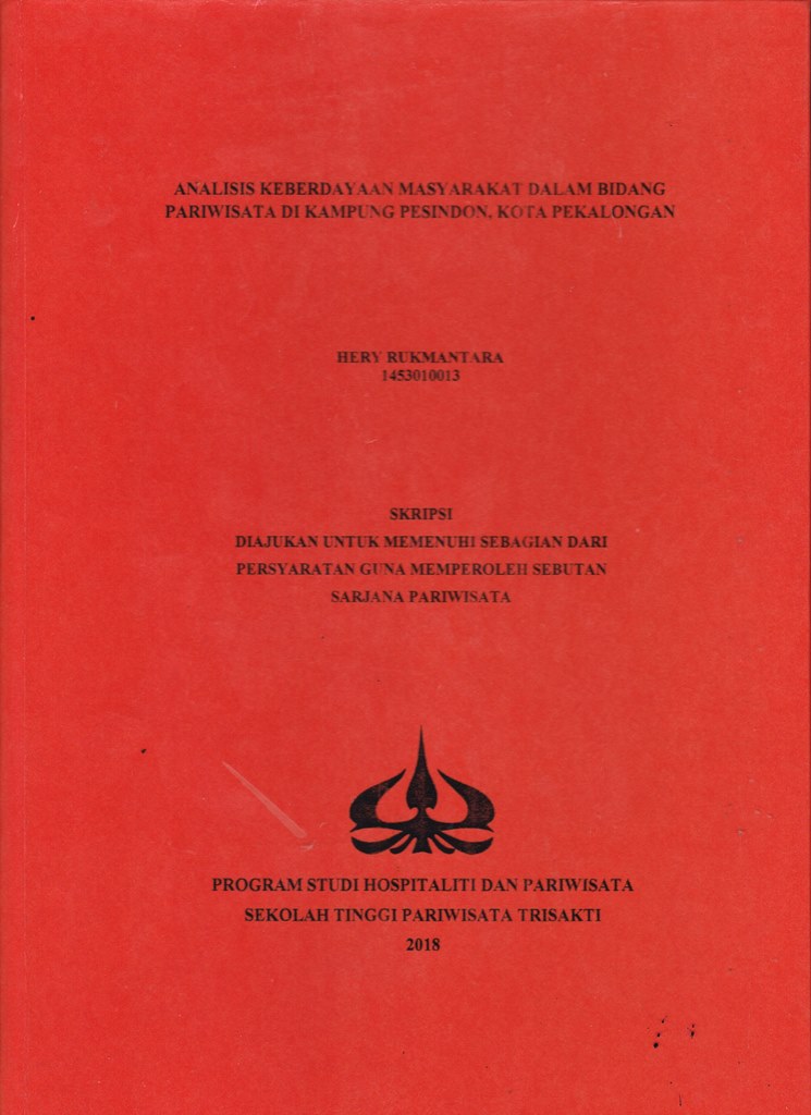 ANALISIS KEBERDAYAAN MASYARAKAT DALAM BIDANG PARIWISATA DI KAMPUNG PESINDON, KOTA PEKALONGAN 