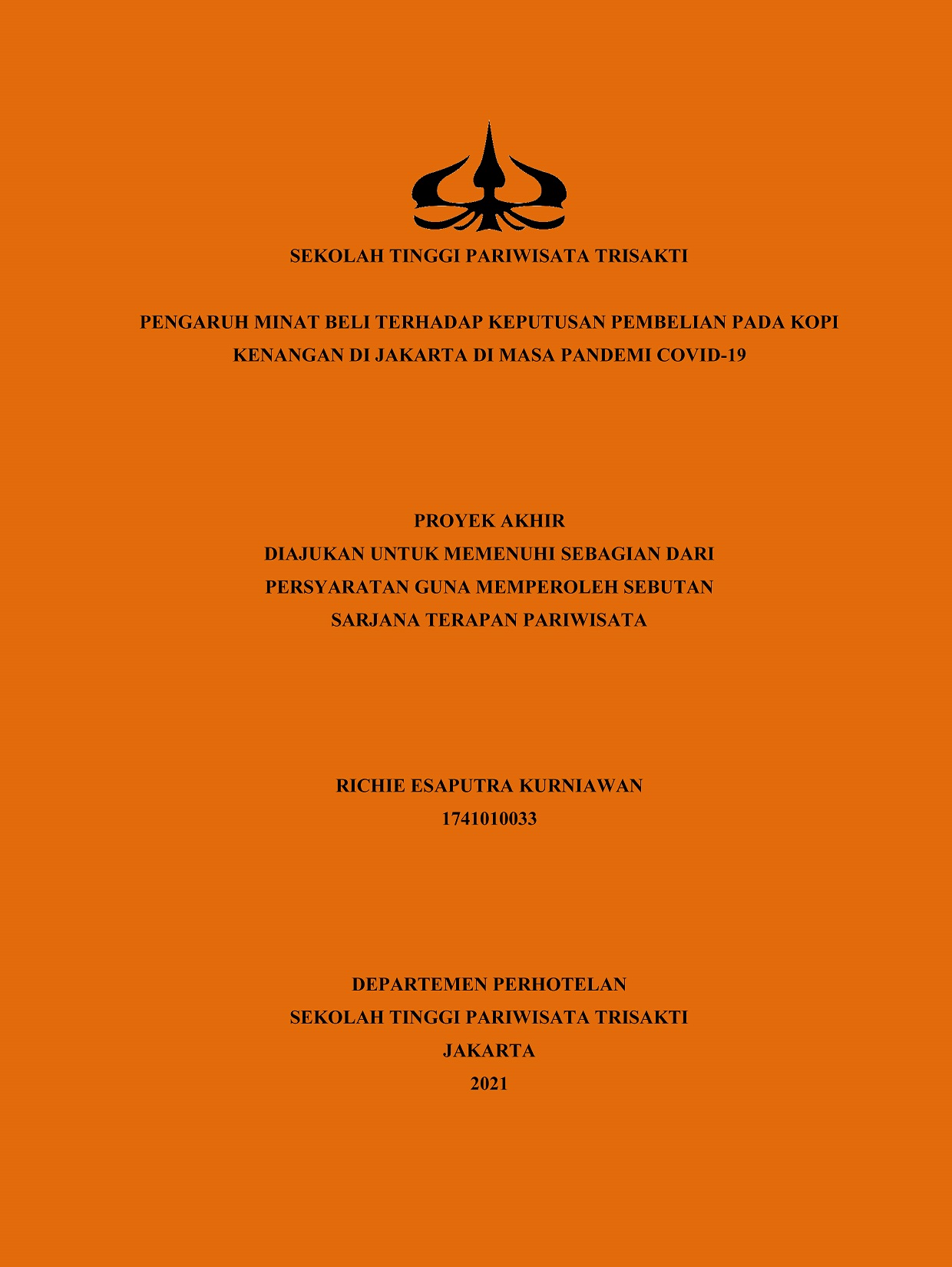 PENGARUH MINAT BELI TERHADAP KEPUTUSAN PEMBELIAN PADA
KOPI KENANGAN DI JAKARTA DI MASA PANDEMI COVID-19