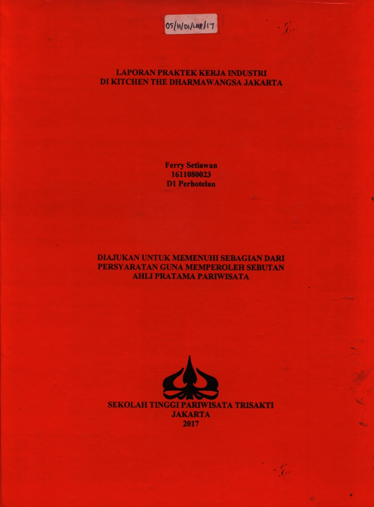 LAPORAN PRAKTEK KERJA INDUSTRIDI KITCHEN THE DHARMAWANGSA JAKARTA