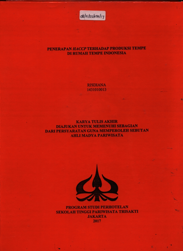 PENERAPAN HACCP TERHADAP PRODUKSI TEMPEDI RUMAH TEMPE INDONESIA