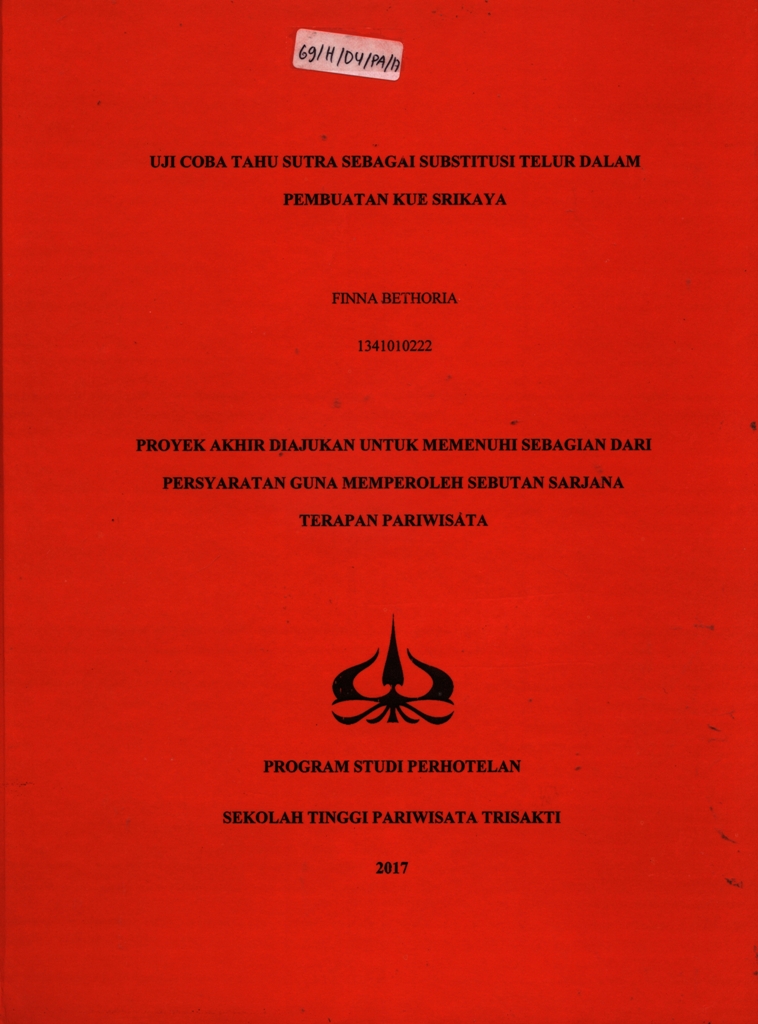 UJI COBA TAHU SEBAGAI SUBSTITUSI TELUR DALAM PEMBUATAN KUE SRIKAYA