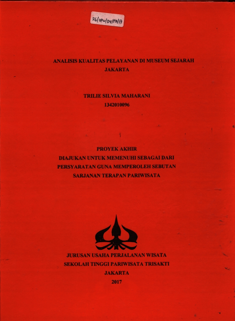 ANALISIS KUALITAS PELAYANAN DI MUSEUM SEJARAH JAKARTA