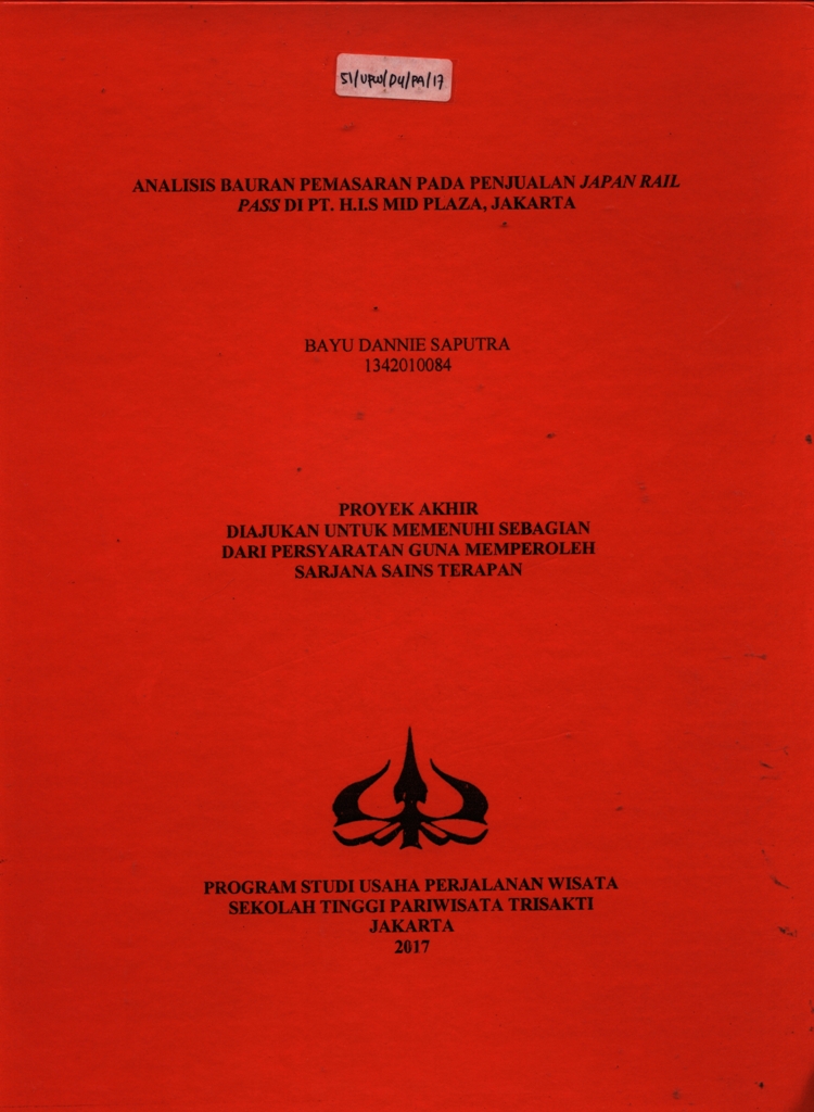 ANALISIS BAURAN PEMASARAN PADA PENJUALAN JAPAN RAIL PASS DI PT. H.I.S MID PLAZA, JAKARTA