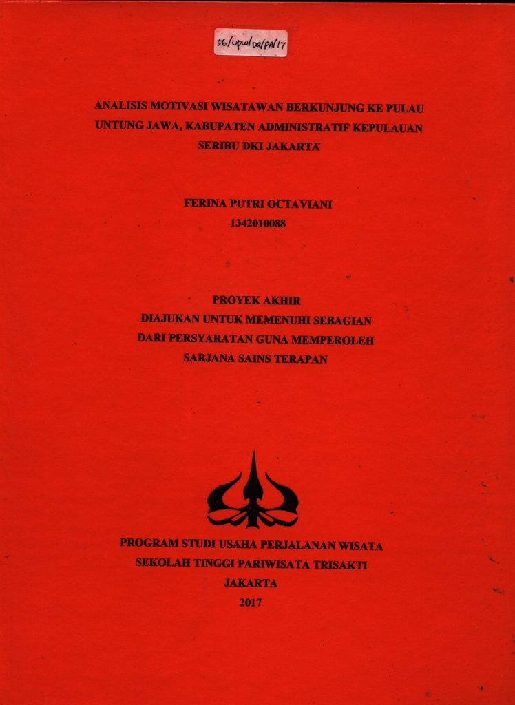 ANALISIS MOTIVASI WISATAWAN BERKUNJUNG KE PULAU UNTUNG JAWA, KABUPATEN ADMINISTRATIF KEPULAUAN SERIBU DKI JAKARTA