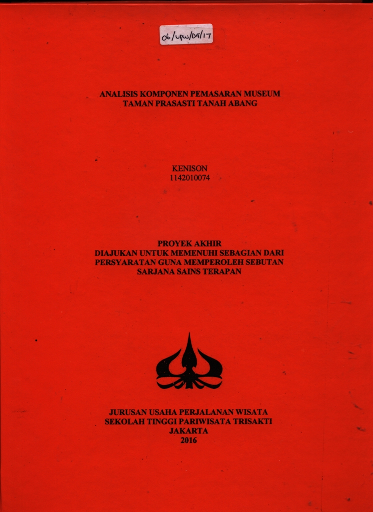 ANALISIS PEMASARAN MUSEUM TAMAN PRASASTI TANAH ABANG