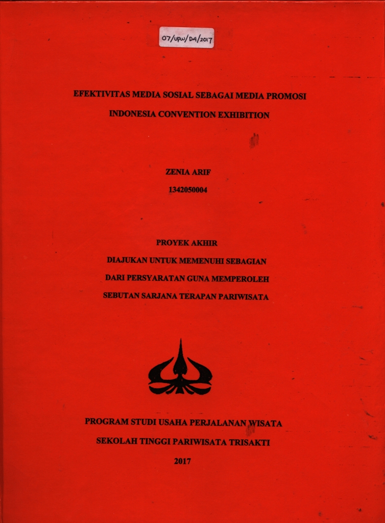 EFEKTIVITAS MEDIA SOSIAL SEBAGAI MEDIA PROMOSI INDONESIA CONVENTION EXHIBITION