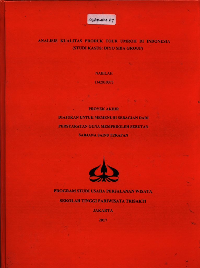 ANALISIS KUALITAS PRODUK TOUR UMROH DI INDONESIA (STUDI KASUS: DIYO SIBA GROUP)