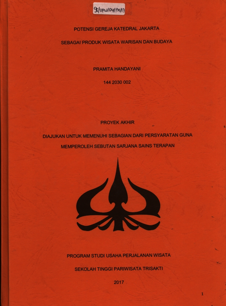 POTENSI GEREJA KATEDRAL JAKARTASEBAGAI PRODUK WISATA WARISAN DAN BUDAYA