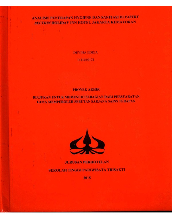 ANALISIS PENERAPAN HYGIENE DAN SANITASI DI PASTRY SECTION 