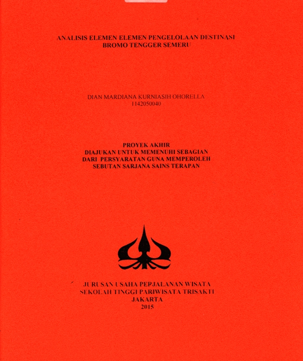 ANALISIS ELEMEN ELEMEN PENGELOLAAN DESTINASIBROMO TENGGER SEMERU