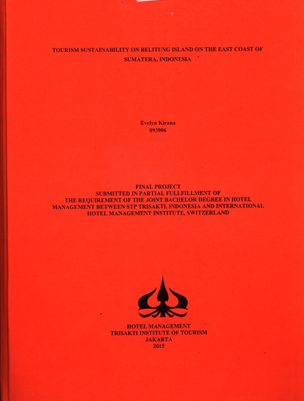 TOURISM SUSTAINABILITY ON BELITUNG ISLAND ON THE EAST COAST OF SUMATERA, INDONESIA