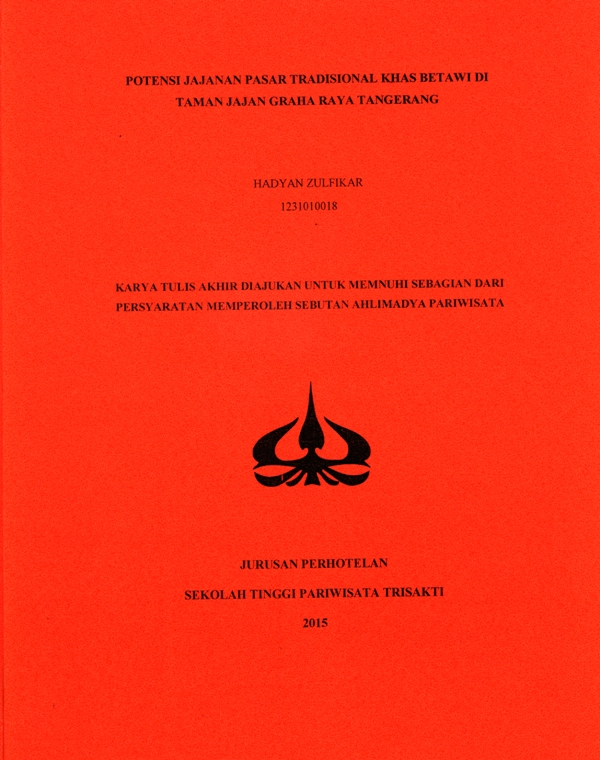 POTENSI JAJANAN PASAR TRADISIONAL KHAS BETAWI DI TAMAN JAJAN GRAHA RAYA TANGERANG