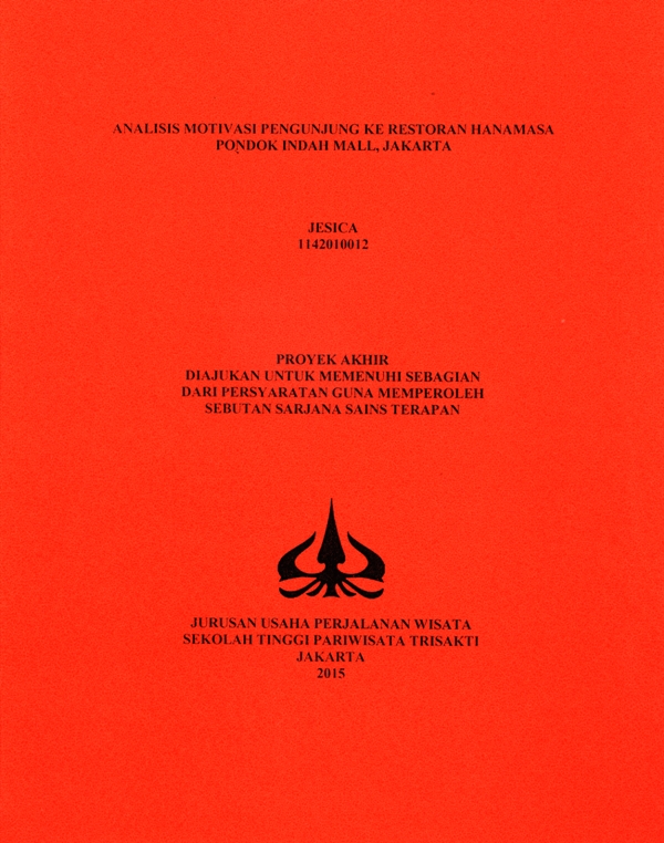 ANALISIS MOTIVASI PENGUNJUNG KE RESTORAN HANAMASA PONDOK INDAH MALL, JAKARTA