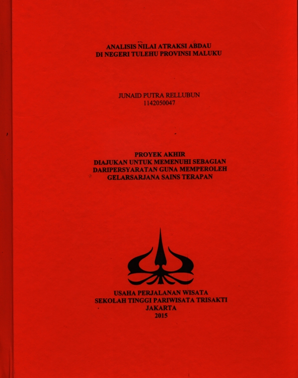 ANALISIS NILAI ATRAKSI ABDAUDI NEGERI TULEHU PROVINSI MALUKU