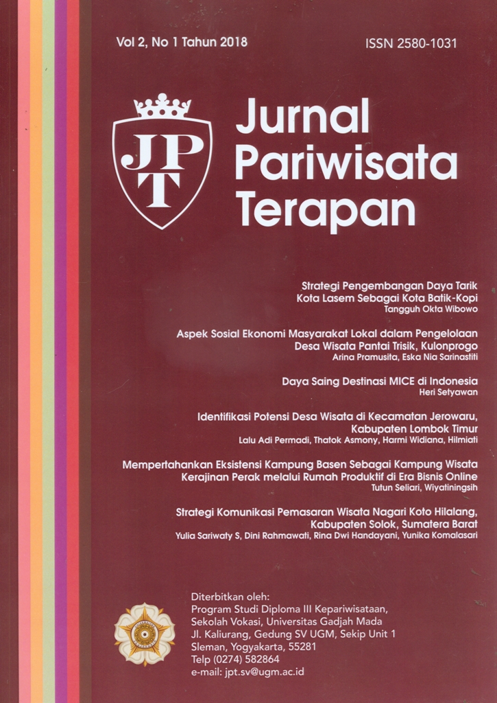 Jurnal Pariwisata Terapan