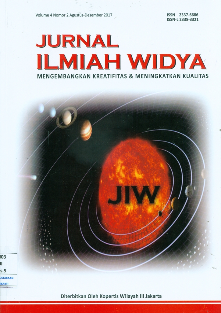 Jurnal Ilmiah Widya: Mengembangkan Kreatifitas & Meningkatkan Kualitas