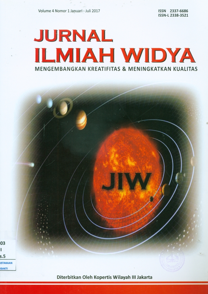 Jurnal Ilmiah Widya: Mengembangkan Kreatifitas & Meningkatkan Kualitas