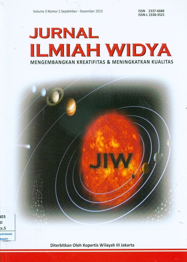 Jurnal Ilmiah Widya: Mengembangkan Kreatifitas & Meningkatkan Kualitas