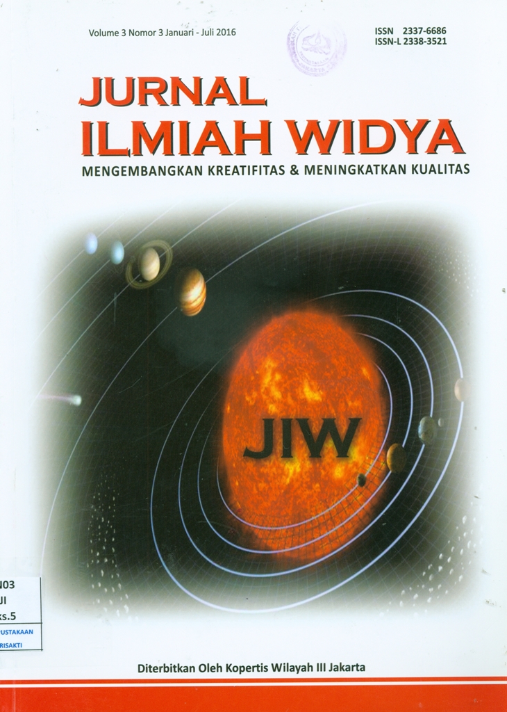 Jurnal Ilmiah Widya: Mengembangkan Kreatifitas & Meningkatkan Kualitas