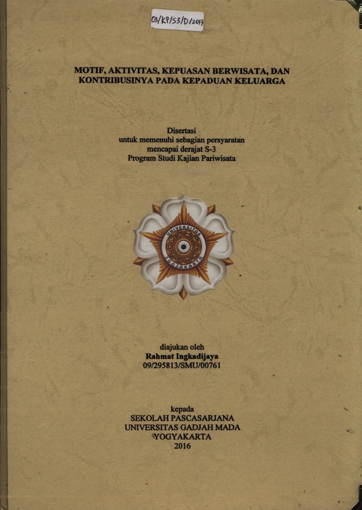 Motif,Aktivitas,Kepuasan Berwisata,Dan Kontribusinya Pada Kepaduan Keluarga