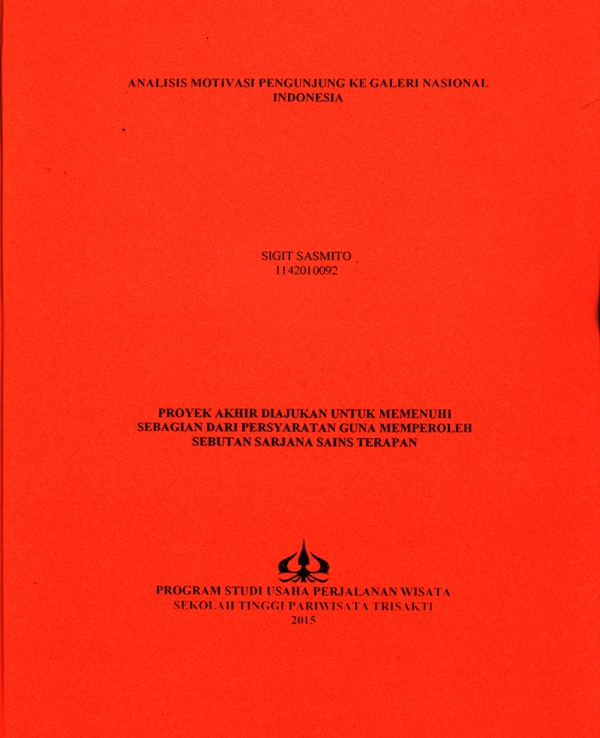 ANALISIS MOTIVASI PENGUNJUNG KE GALERI NASIONAL INDONESIA