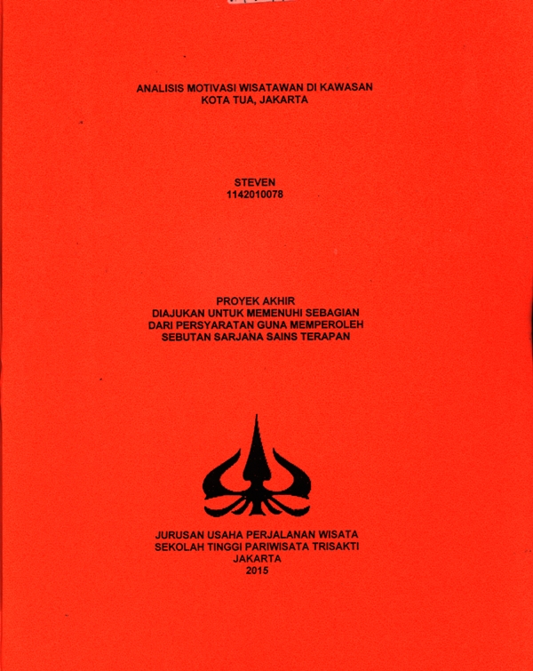 ANALISIS MOTIVASI WISATAWAN DI KAWASANKOTA TUA, JAKARTA