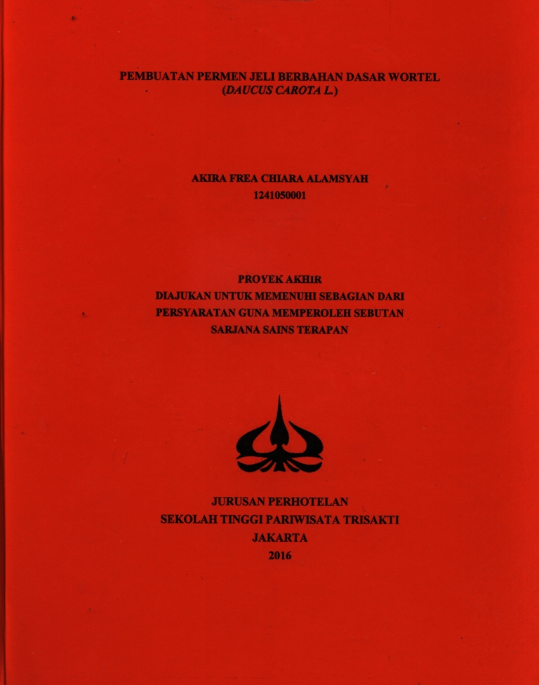 PEMBUATAN PERMEN JELI BERBAHAN DASAR WORTEL (DAUCUS CAROTA L.)