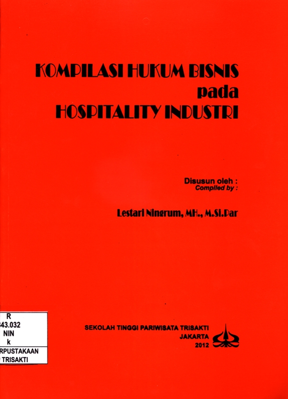  Kompilasi hukum bisnis pada hospitality Industri