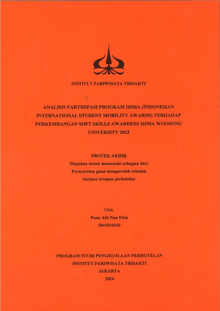 ANALISIS PARTISIPASI PROGRAM IISMA (INDONESIAN
INTERNATIONAL STUDENT MOBILITY AWARDS) TERHADAP
PERKEMBANGAN SOFT SKILLS AWARDEES IISMA WOOSONG
UNIVERSITY 2023