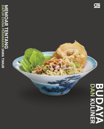 Budaya dan kuliner : memoar tentang dapur china peranakan jawa timur