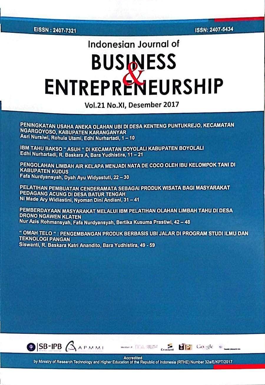 Indonesian Journal of Business & Entreprenenurship