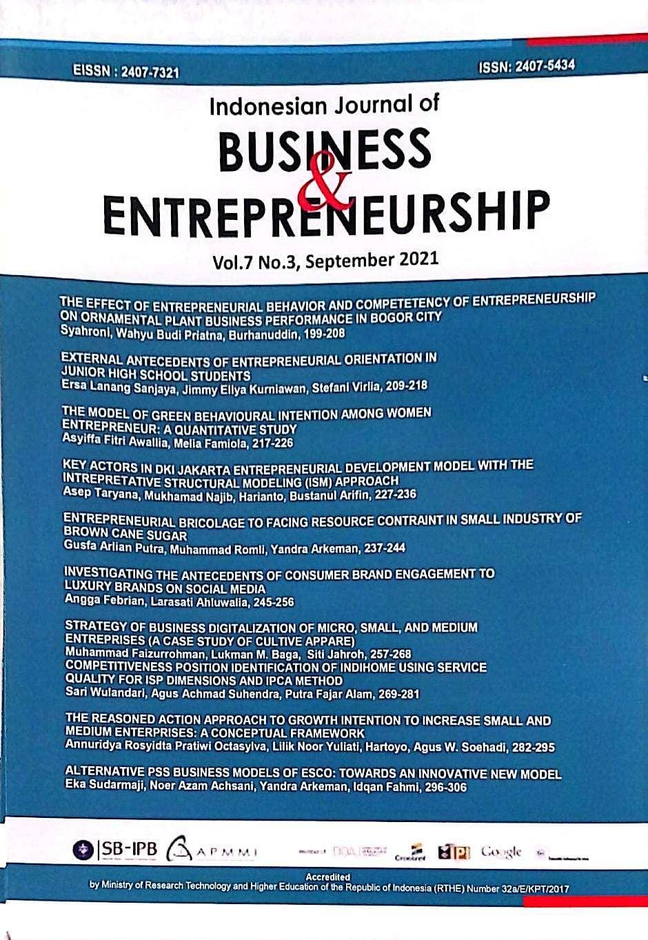 Indonesian Journal of Business & Entrepreneur