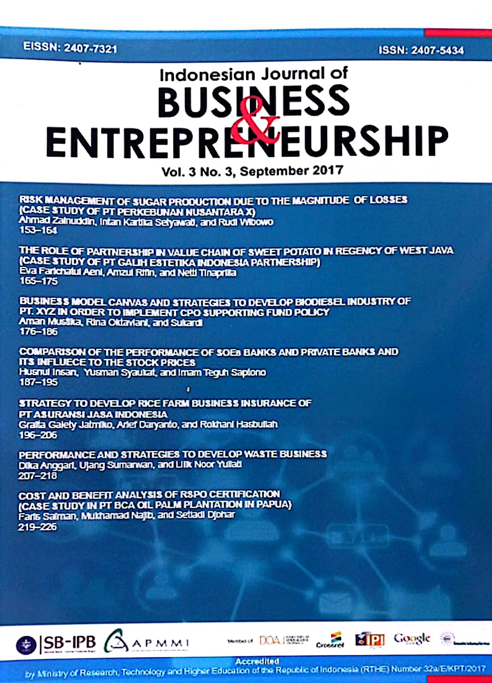 Indonesian Journal Of Business & Entrepreneurship