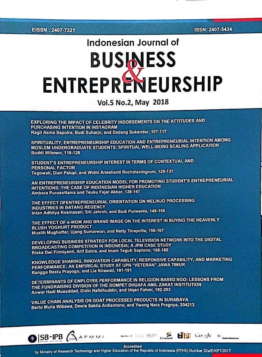 Indonesian Journal of Business & Entrepreneurship
