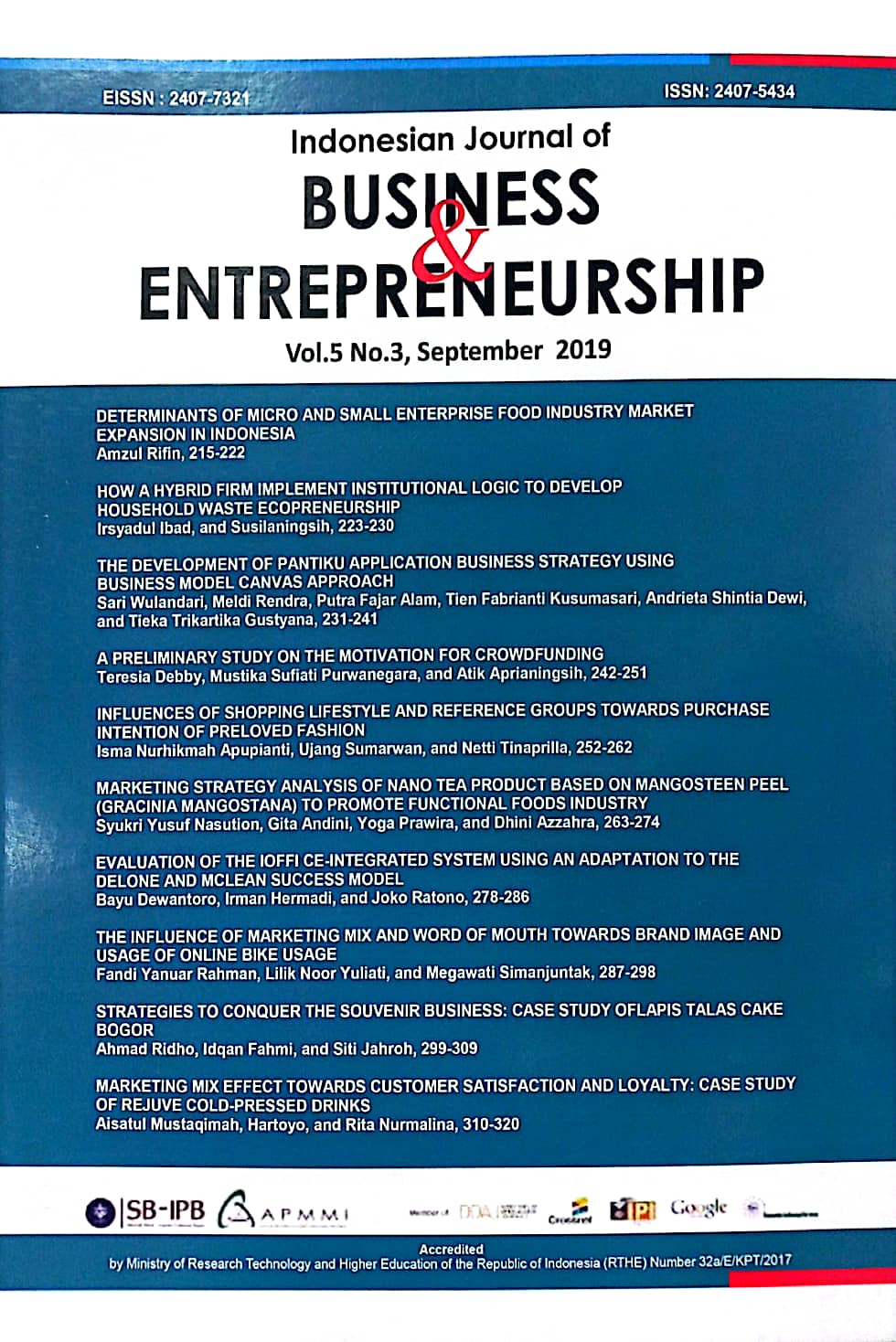 Indonesian Journal Of Business & Entrepreneurship