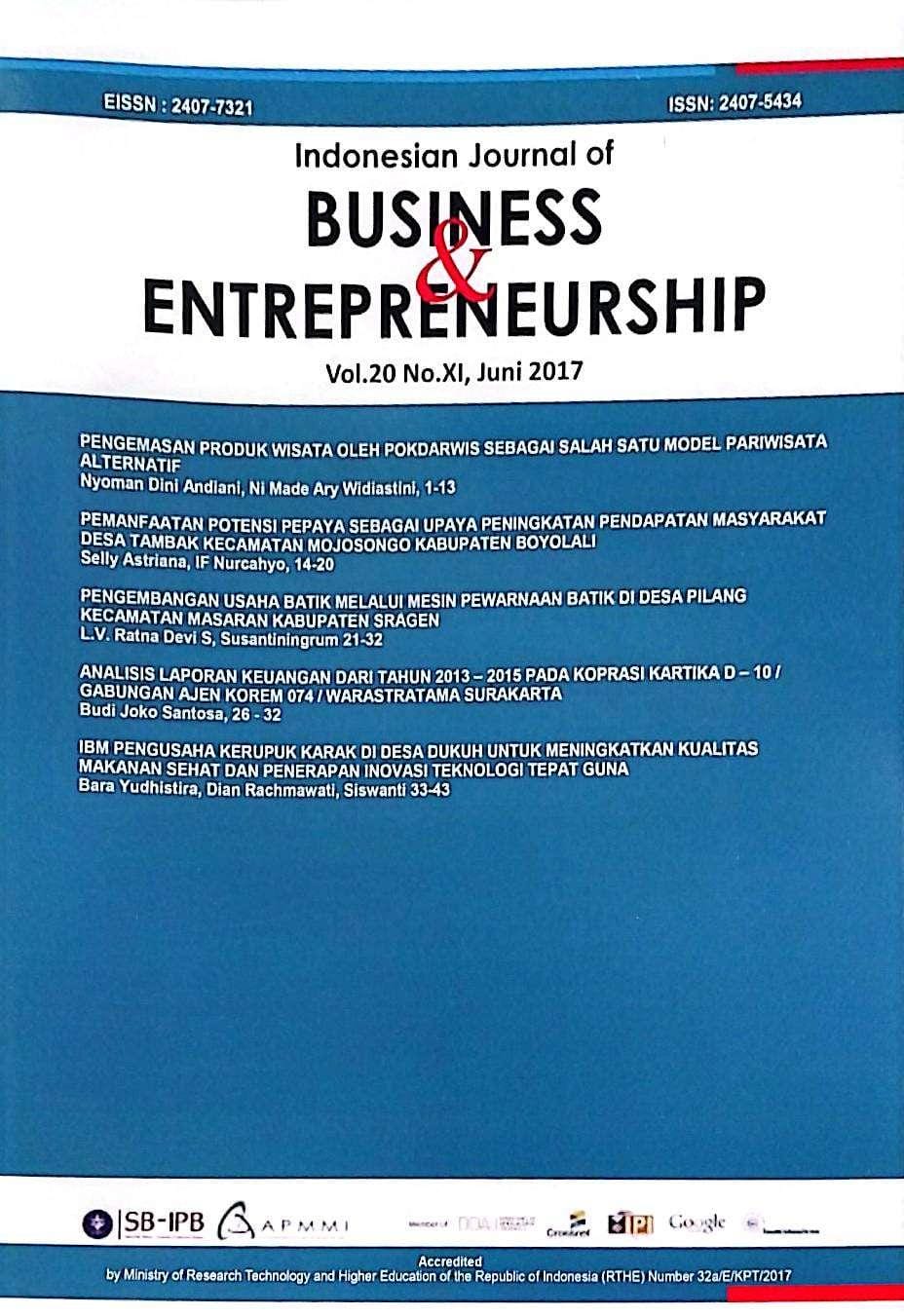 Indonesian Journal of Business & Entrepreneurship