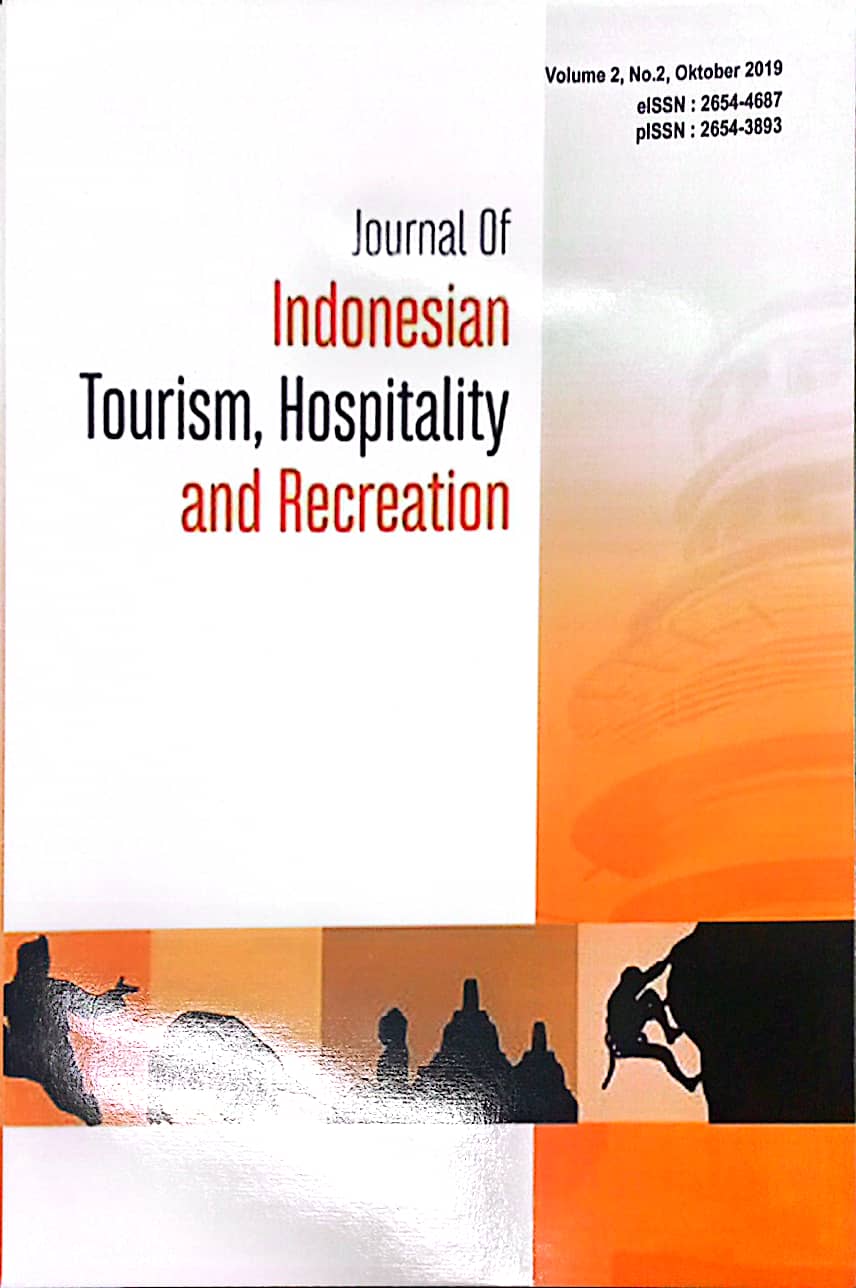 Journal Of Indonesian Tourism, Hospitality and Recreation