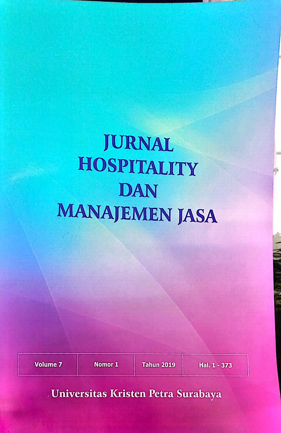 Jurnal Hospitality Dan Manajemen Jasa
