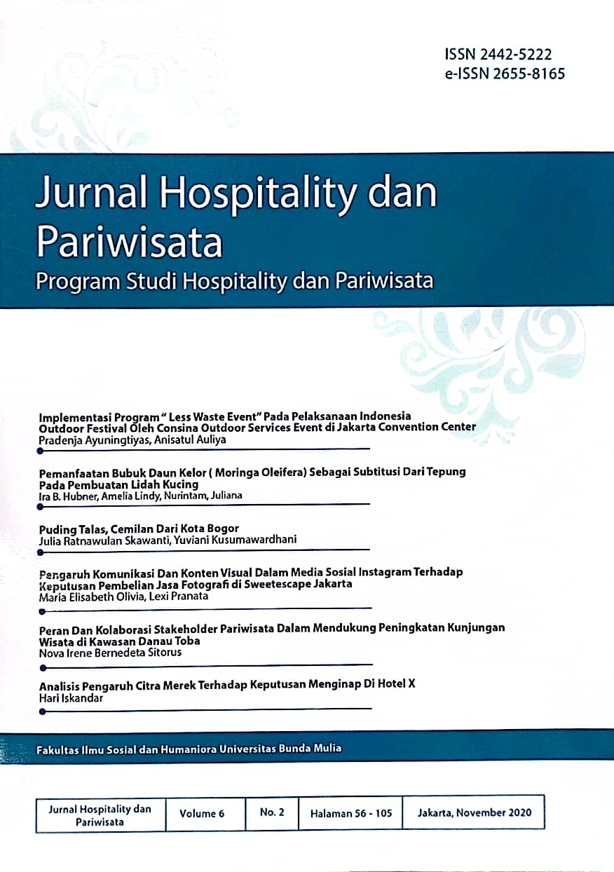 Jurnal Hospitality dan Pariwisata