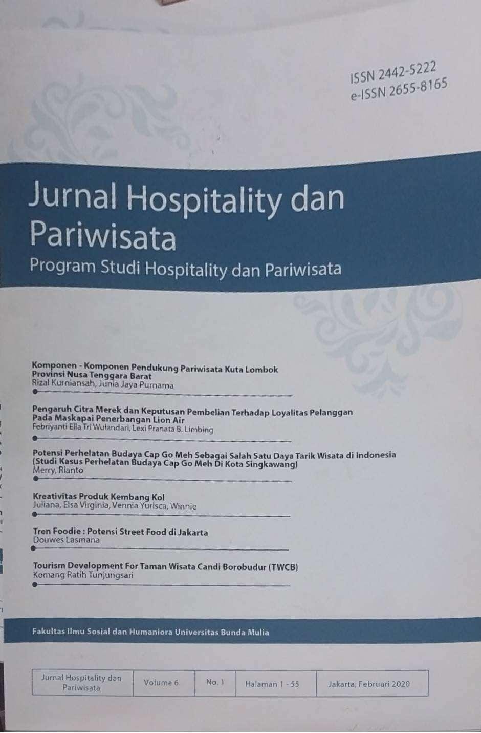 Jurnal Hospitality dan Pariwisata