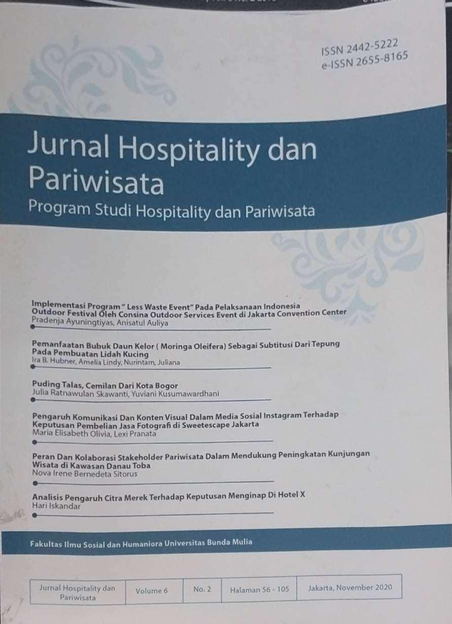 Jurnal Hospitality dan Pariwisata