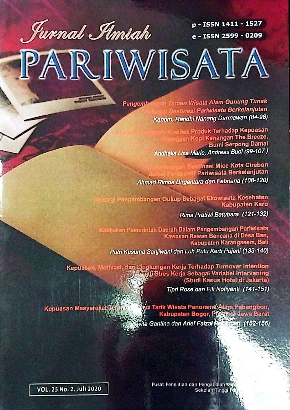 Jurnal Ilmiah Pariwisata