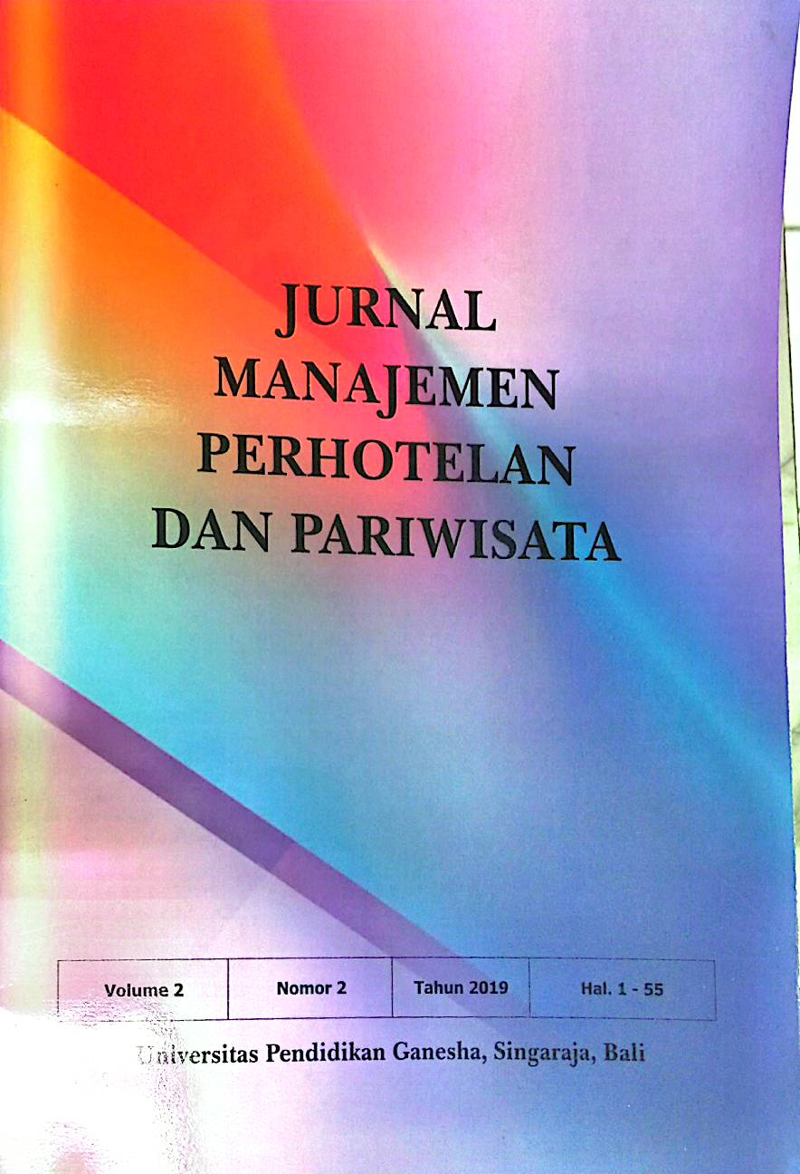 Jurnal Manajemen Perhotelan dan Pariwisata